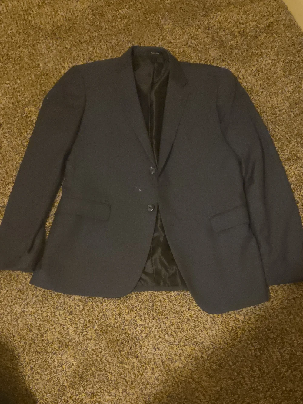 Egara Men's Dark Gray Two-Button Sport Coat